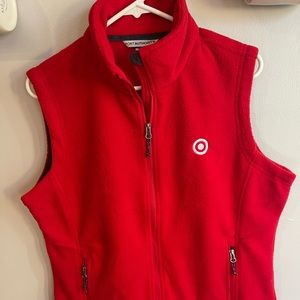 Red Fleece Target vest